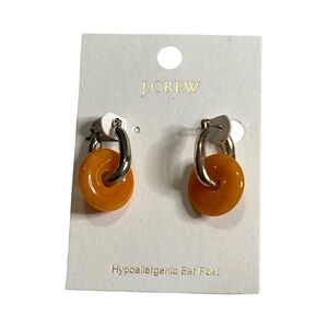 J Crew Orange Stone Earrings